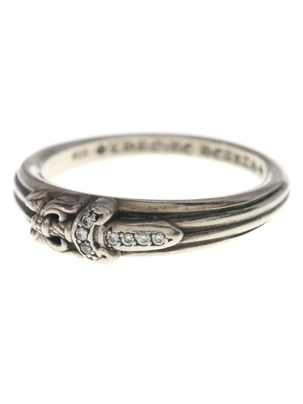 Chrome Hearts Baby P D Classic Dagger Pave Diamond Silver Ring